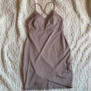 Nude spaghetti strap dress